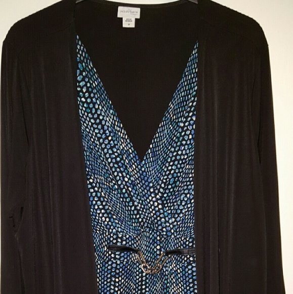 Jaclyn Smith  layered look work blouse