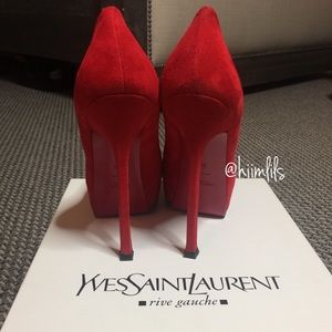 YSL- Red Tribtoo 105 pump
