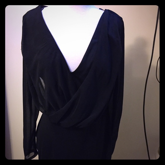 Gorgeous LBD from H&M. Faux wrap detail! New!