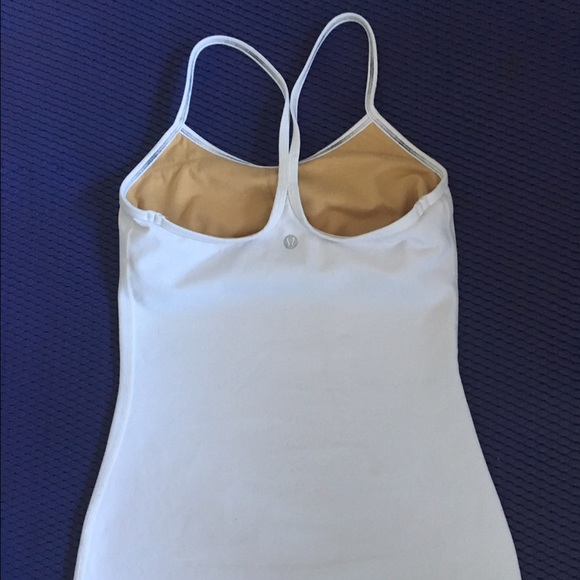 Lululemon built in bra white tank