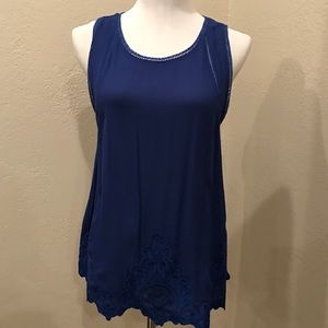 Pixley Miandra Embroidered Top in Cobalt EUC Sz M Pixley Miandra Embroidered Top in Cobalt EUC Sz M