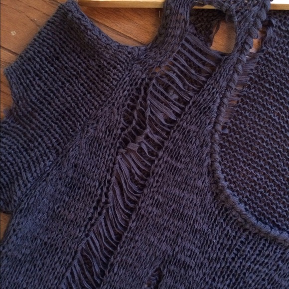 ❌Gifted Destroyed  Cold Shoulder Sweater ❌ - Picture 2 of 4