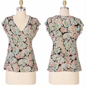 Anthropologie Mermaid Lanikai silk Blouse Size 2