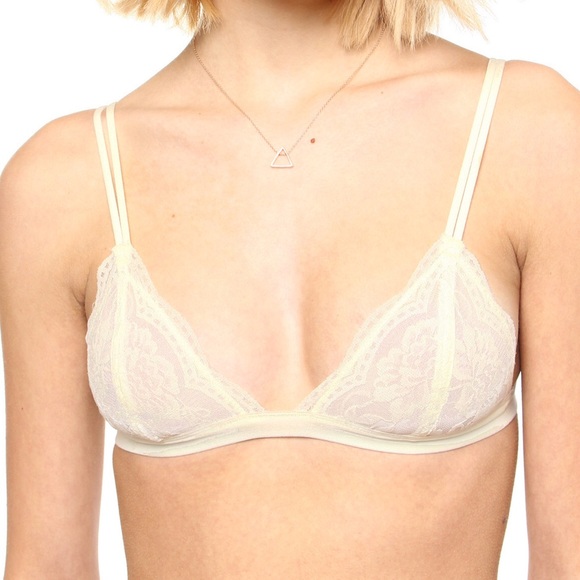 Cream lace bralette