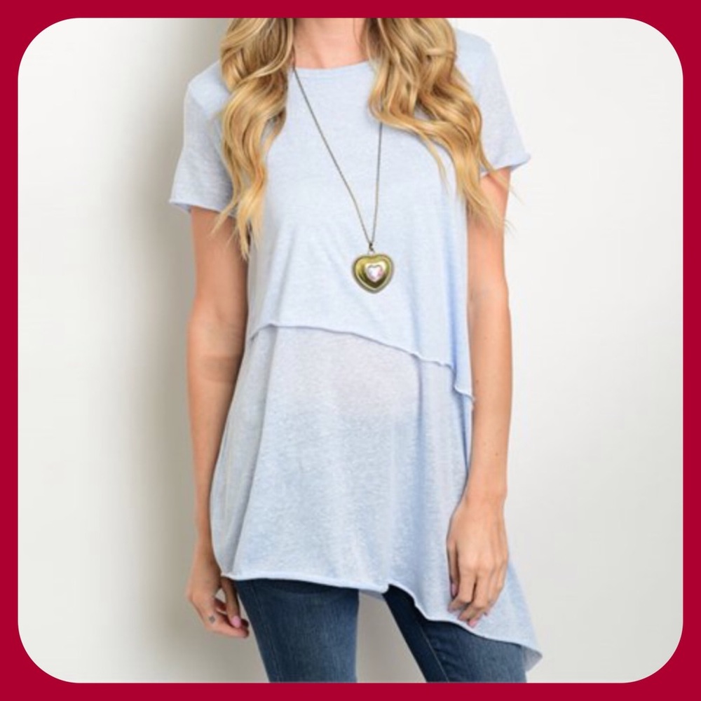 Blue Tunic Top(MADE USA)