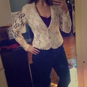 CAbi Vintage Lace Blazer, Sz 6, style #249