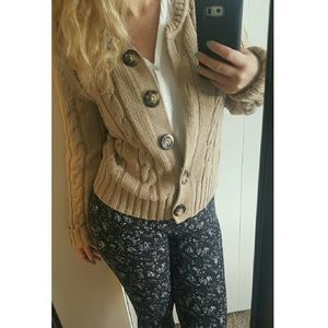 Beige sweater cardigan