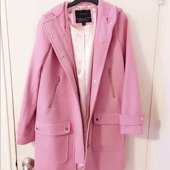 J. crew melton wood pink coat size 4