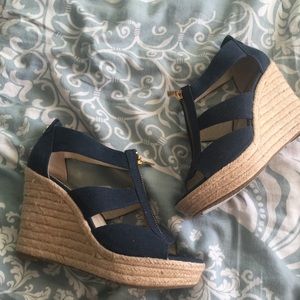 Michael Kors Damita Canvas Espardrille Wedge