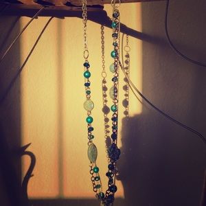 Beautiful beaded necklace with matching earrings