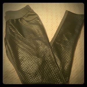 NWOT Faux Leather Front Panel Leggings