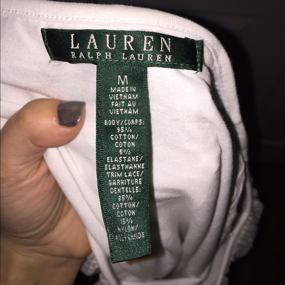 NWOT Lauren Ralph Lauren Lace Trim Boat Neck - Picture 2 of 2