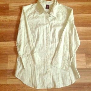 Light Green Floral Button Up!