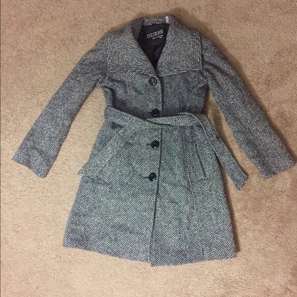 guess tweed coat