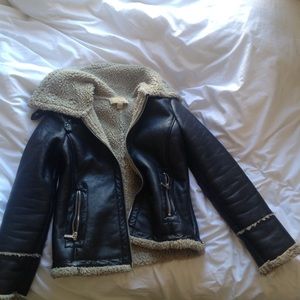 Micheal by Micheal Kors shearling leather jacket