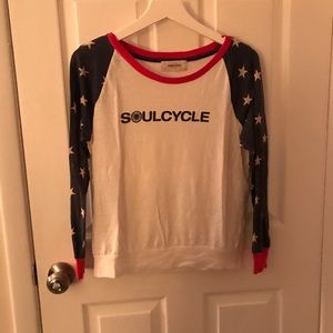 SoulCycle Red/White/Blue July 4th Thin Pullover S