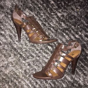 Brown Cage Style Heels