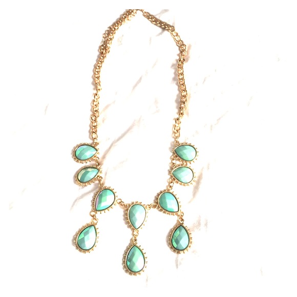 Blue & Gold charming charlie necklace