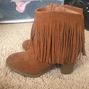 fringe booties