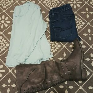 Light blue A&E soft & sexy long sleeve