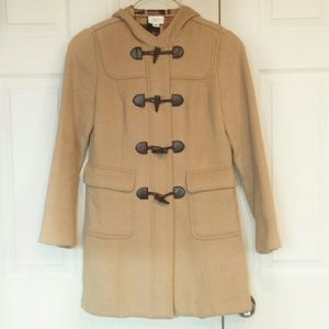 LOFT Hooded peacoat with toggles!
