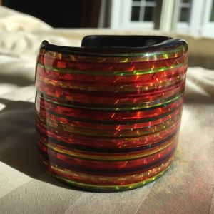 Glass cuff style bracelet.