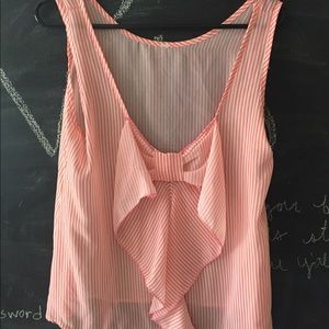 Orange and White Striped Tank