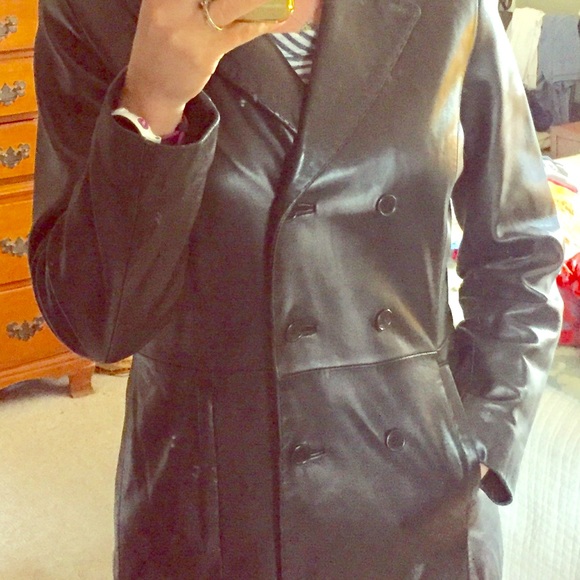 Ann Taylor black leather jacket- small