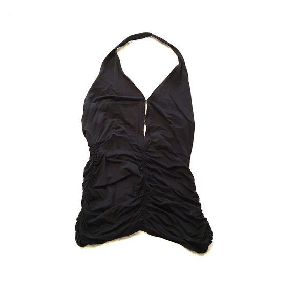 NWOT Laundry black v-neck front/ back  back halter