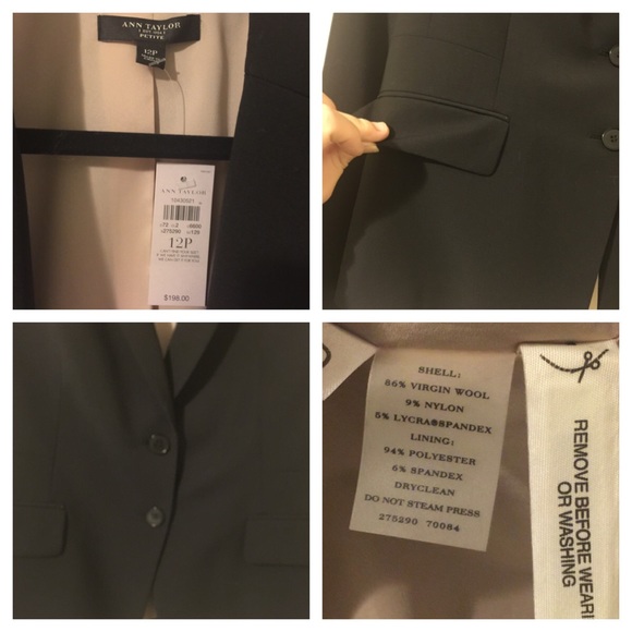 AT ✨ NWT Black Suit Jacket 12P - Picture 2 of 4