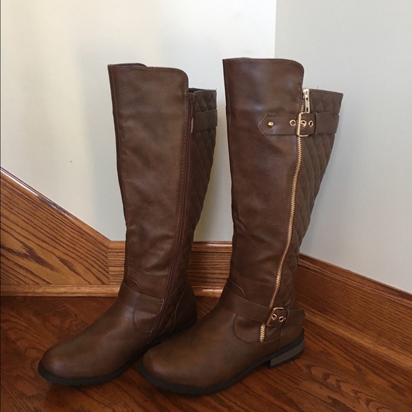 forever Mango 21 Shoes - Forever Mango-21 Knee High Flat Riding Boots