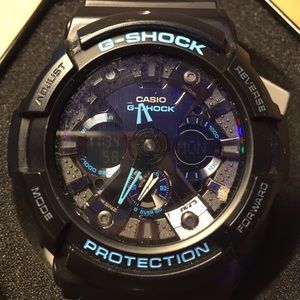 G-Shock GA-201BA Black with Dark Blue