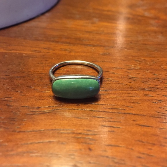 Turquoise ring, jade color great used condition.