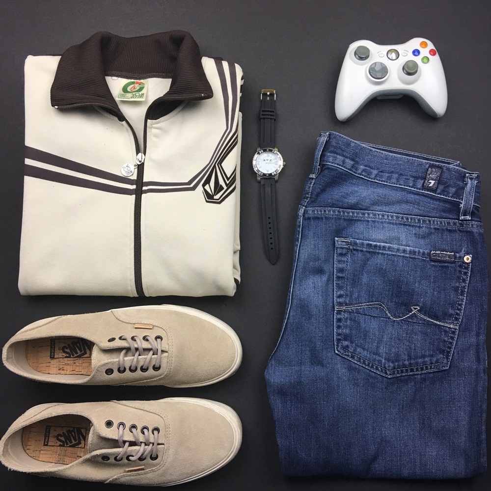 Volcom Tan Zip Up Jacket
