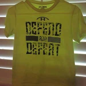 Boys YM UA neon athletic shirt