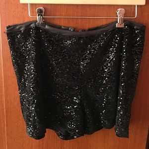 Black Sequin mini shorts