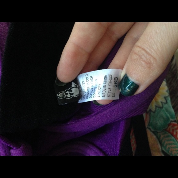 SOLD. Purple Corset with Boning - Picture 4 of 4