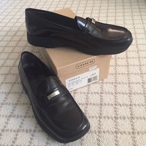 Coach Polished Leather Loafers