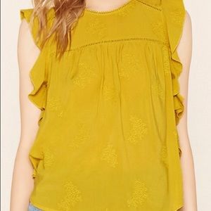 NEW Forever 21 Mustard Blouse