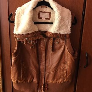 Faux leather Vest