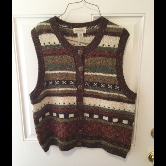 St John's Bay PL Wool Knit Vest