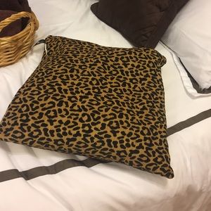 Leopard print throw pillow