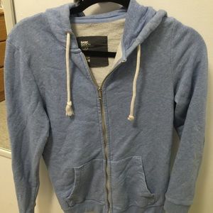 Baby blue full zip hoodie men's S