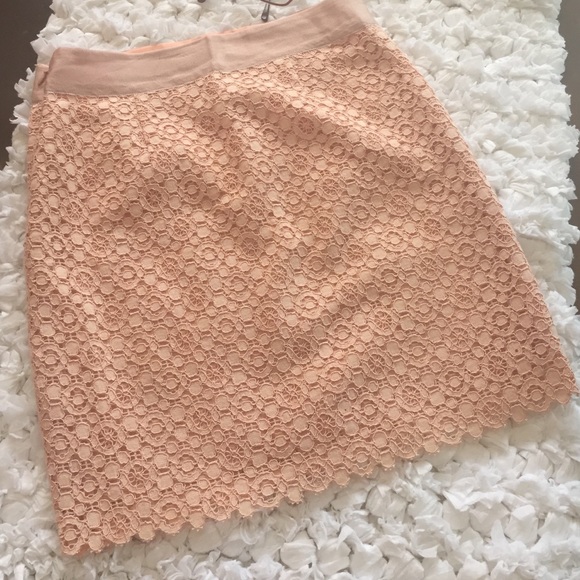 FOREVER 21 Lace Pink Blush Mini Skirt, med💕