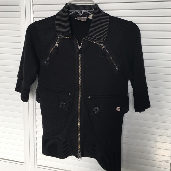Triple Five Soul black zip up sweater