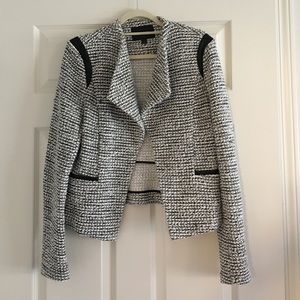 Amazing wear to work textured peplum blazer