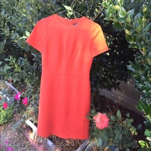 Red Banana Republic holiday retro dress strictured