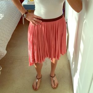 Pink Free People asymmetrical skirt