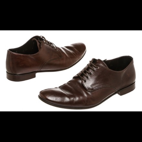 Chocolate Brown Prada Oxfords (Men's)