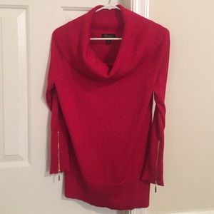 Red n gold glitter blouse.